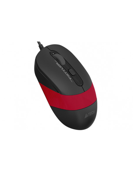 FM10 Red,MOUSE A4TECH NB sau PC, cu fir, USB, optic, 1600 dpi, butoane/scroll 4/1, negru / rosu, "FM10 Red" (include TV 0.15 lei