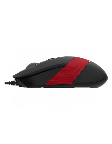 FM10 Red,MOUSE A4TECH NB sau PC, cu fir, USB, optic, 1600 dpi, butoane/scroll 4/1, negru / rosu, "FM10 Red" (include TV 0.15 lei