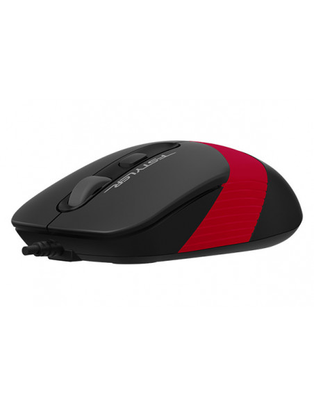 FM10 Red,MOUSE A4TECH NB sau PC, cu fir, USB, optic, 1600 dpi, butoane/scroll 4/1, negru / rosu, "FM10 Red" (include TV 0.15 lei