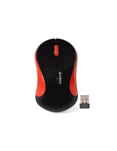 G3-270N-BR,MOUSE A4TECH NB sau PC, wireless, optic, 1000 dpi, butoane/scroll 3/1, negru / rosu, "G3-270N-BR" (include TV 0.15 le