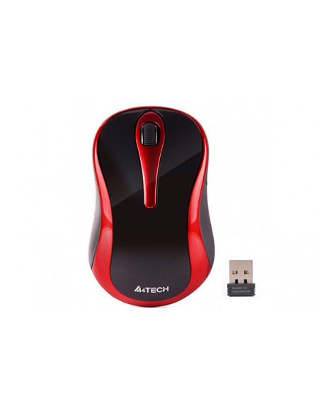 G3-280N-BR,MOUSE A4TECH NB sau PC, wireless, optic, 1000 dpi, butoane/scroll 3/1, negru / rosu, "G3-280N-BR" (include TV 0.15 le