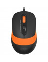 FM10 Orange,MOUSE A4TECH, "FM10" notebook, PC, cu fir, optic, USB, 1600 dpi, 4/1, negru / portocaliu, "FM10 Orange", (include TV