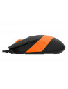 FM10 Orange,MOUSE A4TECH, "FM10" notebook, PC, cu fir, optic, USB, 1600 dpi, 4/1, negru / portocaliu, "FM10 Orange", (include TV