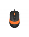 FM10 Orange,MOUSE A4TECH, "FM10" notebook, PC, cu fir, optic, USB, 1600 dpi, 4/1, negru / portocaliu, "FM10 Orange", (include TV