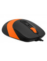 FM10 Orange,MOUSE A4TECH, "FM10" notebook, PC, cu fir, optic, USB, 1600 dpi, 4/1, negru / portocaliu, "FM10 Orange", (include TV