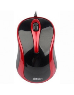 N-350-2,MOUSE A4TECH, "N 350" notebook, PC, cu fir, optic, USB, 1000 dpi, 3/1, negru / rosu, "N-350-2", (include TV 0.15 lei)