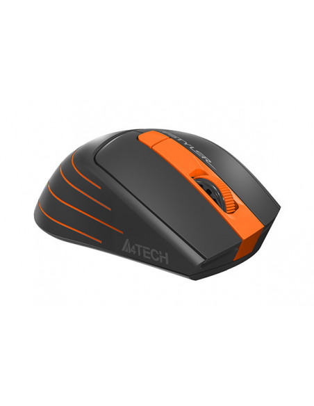 FG30 Orange,MOUSE A4TECH - gaming, "FG30", wireless, optic, Wireless, 2000 dpi, 6/1, negru / portocaliu, "FG30 Orange", (include