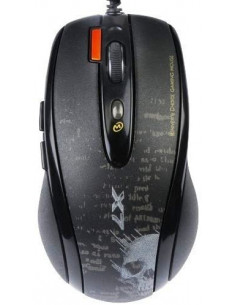 F5-BK,MOUSE A4TECH gaming, cu fir, USB, laser, 3000 dpi, butoane/scroll 6/1, butoane programabile, negru, "F5-BK" (include TV 0.