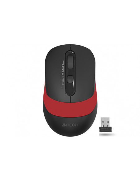 FG10 Red,MOUSE A4TECH gaming, wireless, optic, 2000 dpi, butoane/scroll 4/1, negru / rosu, "FG10 Red" (include TV 0.15 lei)