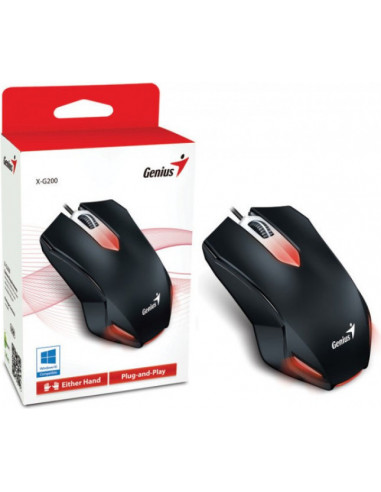 MOUSE GENIUS, "X-G200" gaming, cu fir, optic, USB, 1000 dpi