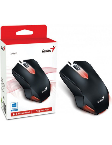 MOUSE GENIUS, "X-G200" gaming, cu fir, optic, USB, 1000 dpi