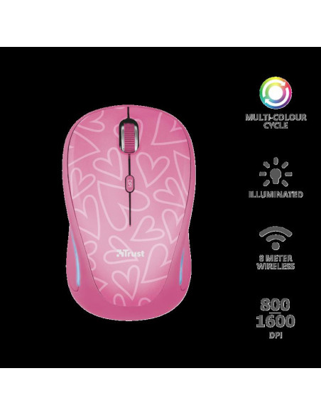 MOUSE TRUST, "Yvi FX" notebook, PC, wireless, optic, USB, 1600