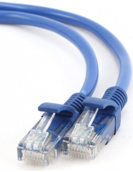 PATCH CORD UTP GEMBIRD Cat5e, cupru-aluminiu, 1 m, albastru PATCH CORD UTP GEMBIRD Cat5e, cupru-aluminiu, 1 m, albastru
