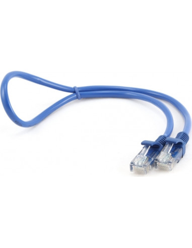 PATCH CORD UTP GEMBIRD Cat5e, cupru-aluminiu, 1 m, albastru PATCH CORD UTP GEMBIRD Cat5e, cupru-aluminiu, 1 m, albastru