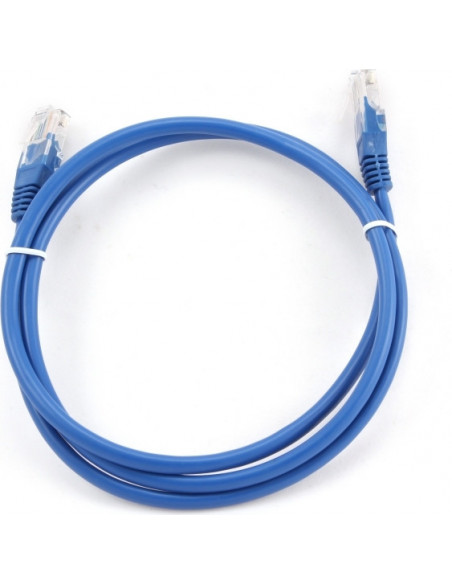 PATCH CORD UTP GEMBIRD Cat5e, cupru-aluminiu, 1 m, albastru PATCH CORD UTP GEMBIRD Cat5e, cupru-aluminiu, 1 m, albastru