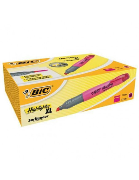 Evidentiator BIC Brite Liner XL, roz, 10 buc/cutie,891397