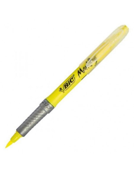Evidentiator BIC Flex Grip, galben, 12 buc/cutie,942040