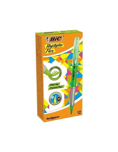 Evidentiator BIC Flex Grip, verde, 12 buc/cutie,949868