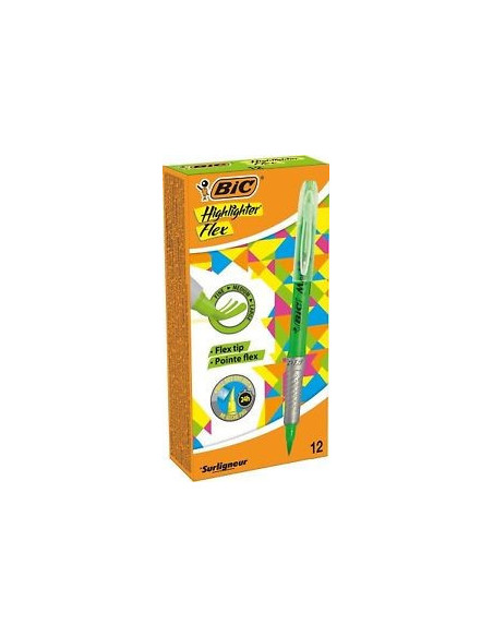 Evidentiator BIC Flex Grip, verde, 12 buc/cutie,949868