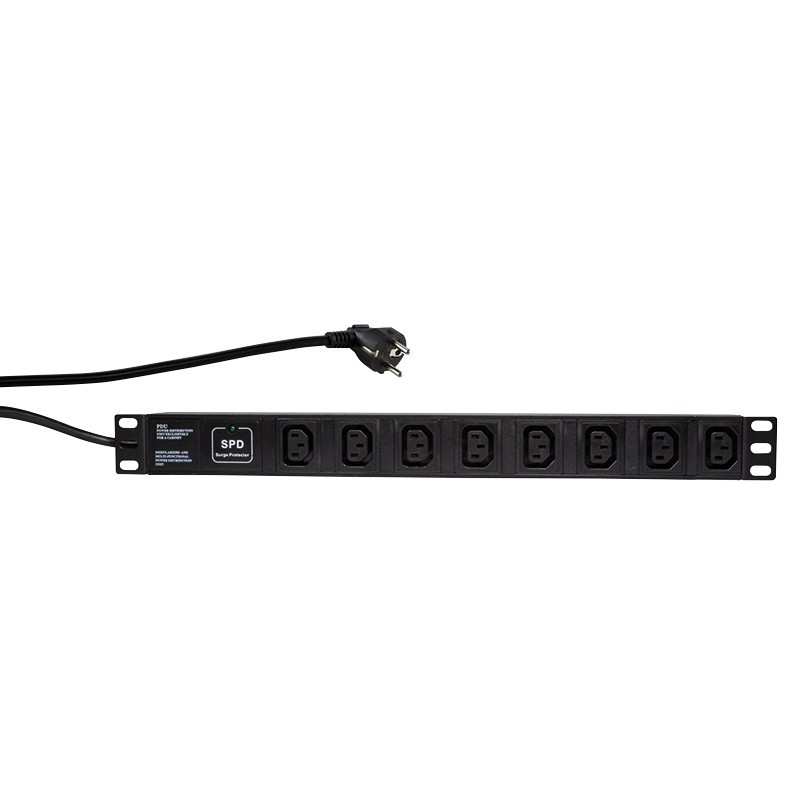 PDU LOGILINK 1U pt. rack 19 inch, 8 prize IEC, intrare IEC, max 16 A