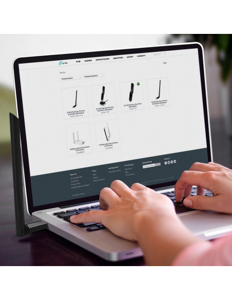 ADAPTOR RETEA TP-LINK AC1300, extern wireless 2.4 GHz | 5 GHz