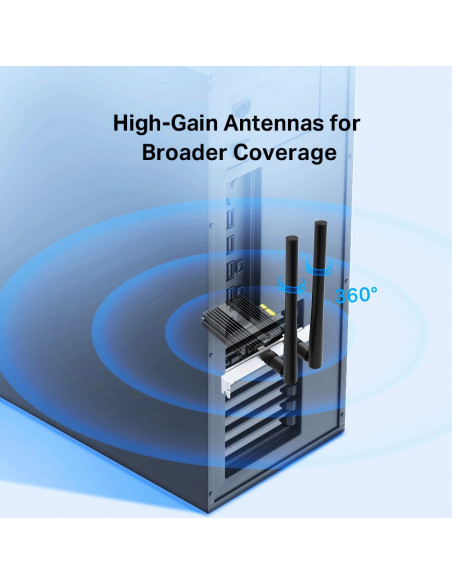 ADAPTOR RETEA TP-LINK AC3000, intern wireless 2.4 GHz | 5 GHz