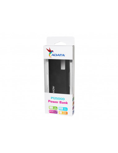 AP12500D-DGT-5V-CBK,POWER BANK USB 12500MAH PORTAB/AP12500D-DGT-5V-CBK ADATA