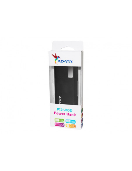 AP12500D-DGT-5V-CBK,POWER BANK USB 12500MAH PORTAB/AP12500D-DGT-5V-CBK ADATA