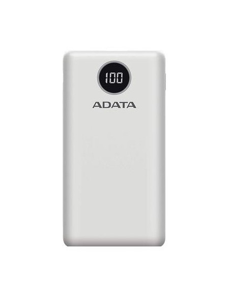 AP20000QCD-DGT-CWH,Baterie portabila A-Data P20000QCD, 20000mAh, 2x USB, 1x USB-C, Alb