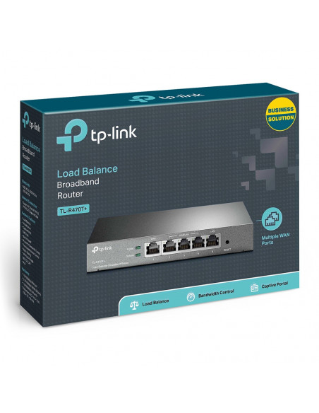 Router TP-Link TL-R470T+, 1xWAN 10/100, 1xLAN 10/100, 3xWAN/LAN