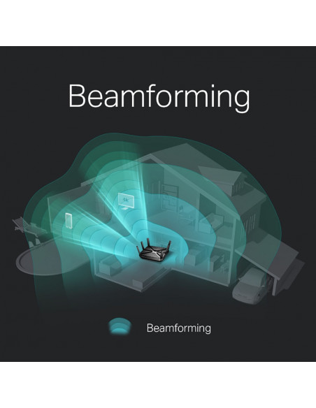 ROUTER TP-LINK wireless 4000Mbps, 4 porturi Gigabit, 8 antene