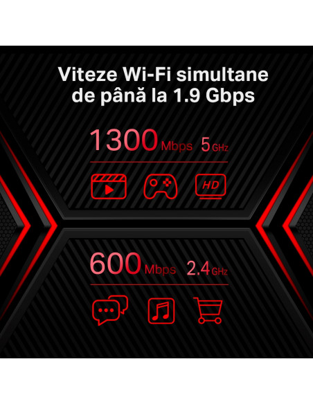 ROUTER MERCUSYS wireless 1900Mbps, 2 porturi LAN Gigabit, 1