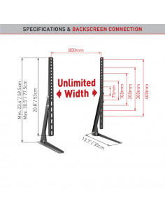 Barkan Tabletop Stand TV 32" - 70",S40 2