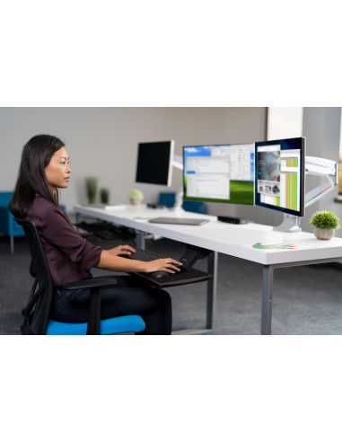 SUPORT de birou KENSINGTON, pt 1 TV/monitor plat, curbat, diag.