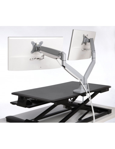 SUPORT de birou KENSINGTON, pt 2 TV/monitor plat, curbat, diag.