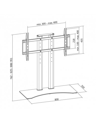 STAND fix LOGILINK, pt 1 TV/monitor plat, diag. max 65 inch
