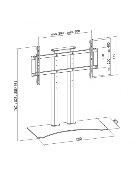 STAND fix LOGILINK, pt 1 TV/monitor plat, diag. max 65 inch