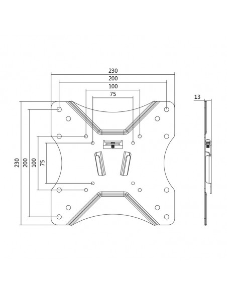 SUPORT de perete LOGILINK, pt 1 TV/monitor plat, diag. max 42