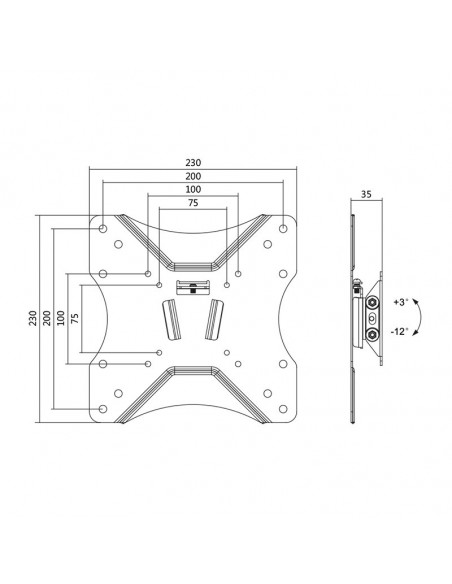SUPORT de perete LOGILINK, pt 1 TV/monitor plat, diag. max 42