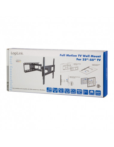 SUPORT de perete LOGILINK, pt 1 TV/monitor plat, diag. max 55