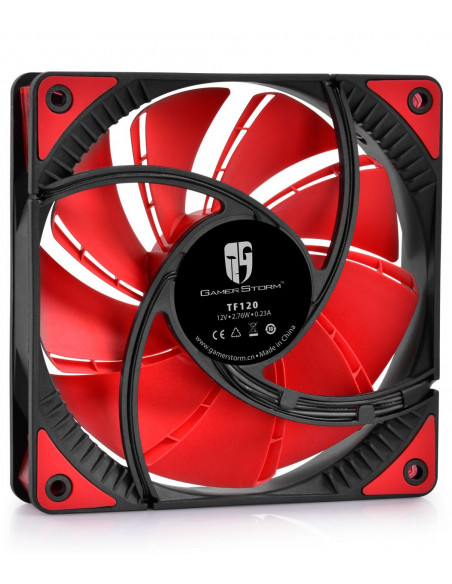 VENTILATOR DEEPCOOL PC 120x120x25 mm, red LED, PWM, Fluid