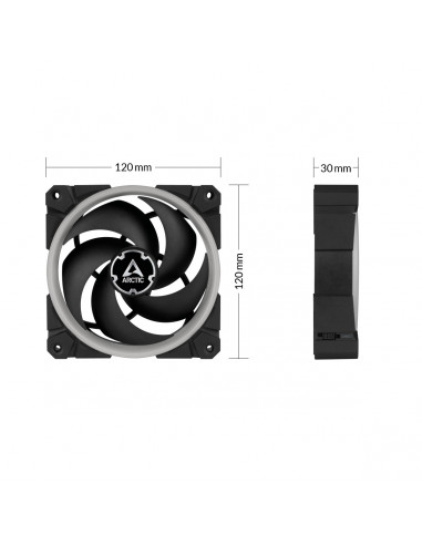 VENTILATOR ARCTIC PC 120x120x25 mm, "BioniX P120 A-RGB Bundle"