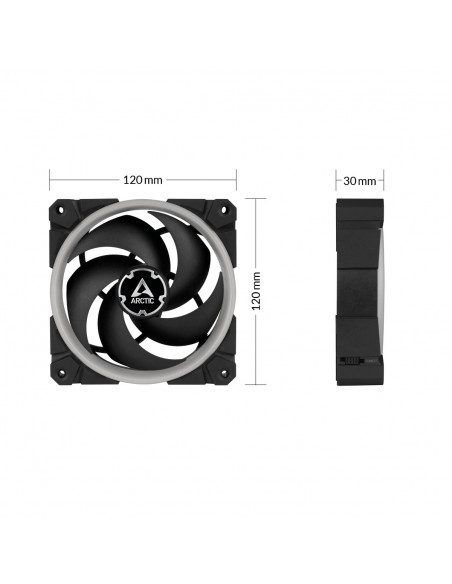 VENTILATOR ARCTIC PC 120x120x25 mm, "BioniX P120 A-RGB Bundle"