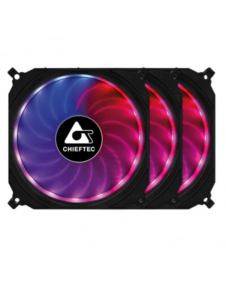 VENTILATOR CHIEFTEC PC 120x120x25 mm, ADD RGB LED, 3 buc. in