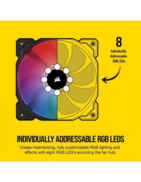 VENTILATOR CORSAIR, pt PC, 120 mm, 1400 rpm, LED RGB, pack 1