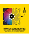 VENTILATOR CORSAIR, pt PC, 120 mm, 1400 rpm, LED RGB, pack 1