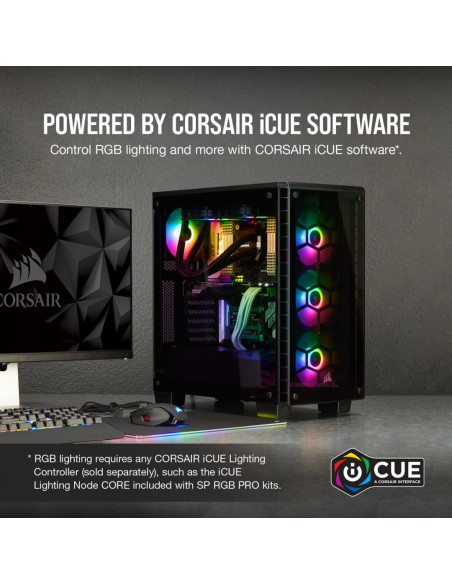 VENTILATOR CORSAIR, pt PC, 120 mm, 1400 rpm, LED RGB, pack 1