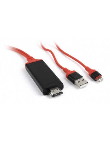 CABLU video GEMBIRD, adaptor Lightning (T) la HDMI (T), 1.8m