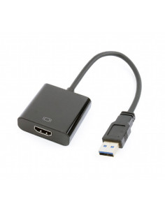 CABLU video GEMBIRD, adaptor USB 3.0 (T) la HDMI (M), 15cm