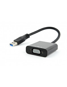 CABLU video GEMBIRD, adaptor USB 3.0 (T) la VGA (M), 15cm